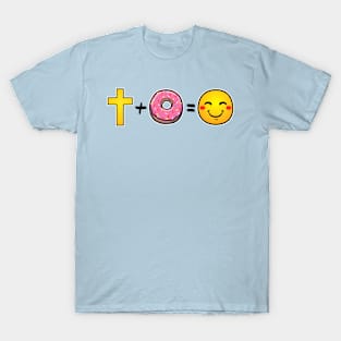 Christ plus Donuts equals happiness T-Shirt